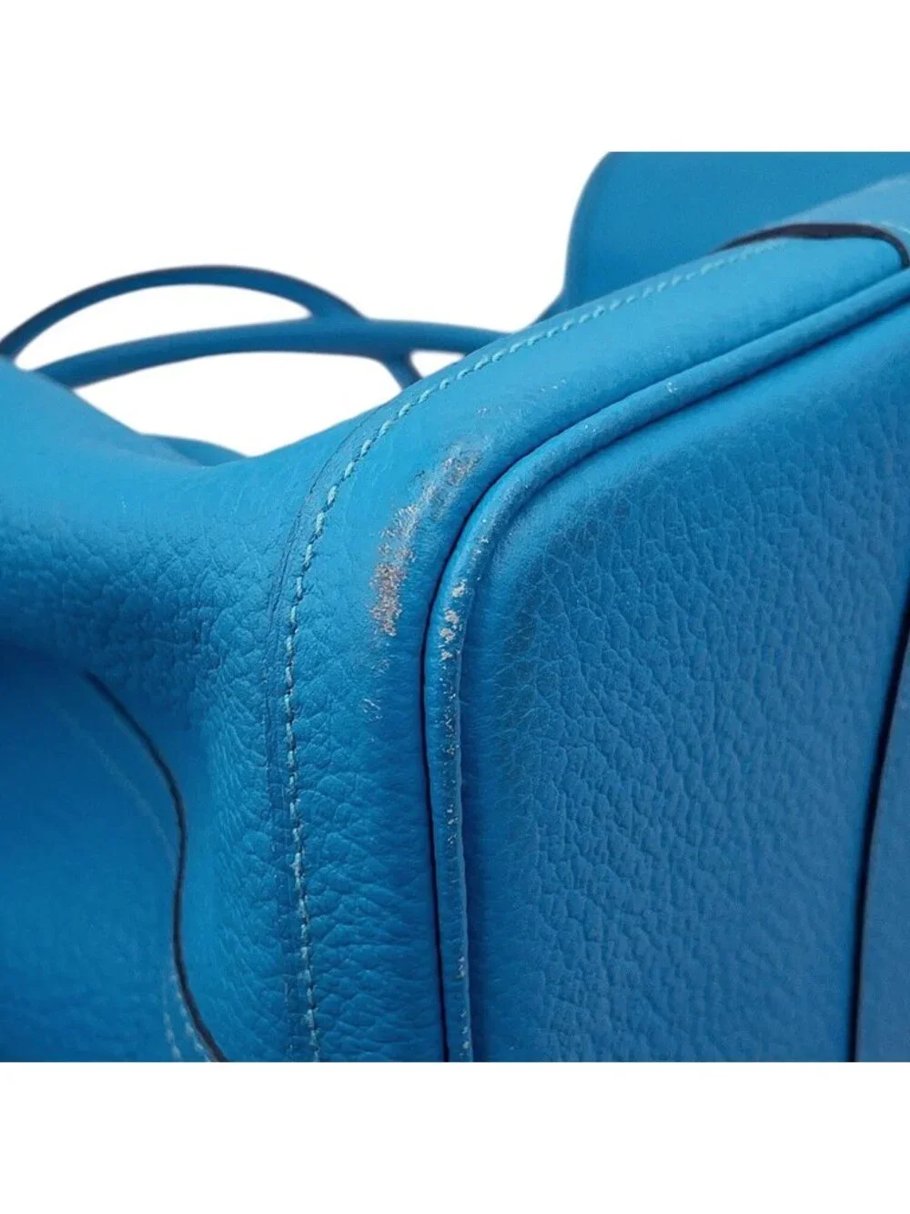 Hermes Tote Garden Party PM Cobalt Silver Negonda